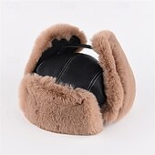 billige Utendørs hodeplagg-Herre Aviator Hat Hold Varm Vindtett Bekvem til Fisking Camping / fotturer / grotting Reise Helfarge Polyester Vinter Høst