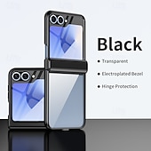 Χαμηλού Κόστους Samsung Θήκη-τηλέφωνο tok Για Z Flip 6 Z Flip 5 Πίσω Κάλυμμα και προστατευτικό οθόνης Ανθεκτική σε πτώσεις Ρετρό Επιμετάλλωση