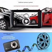 voordelige Auto DVR&#039;s-dual iens driving recorder auto usb monitoring high-definition reverse image verborgen recorder