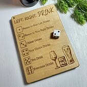 Недорогие Подарки-настольная игра left right drink - игра в кости для вечеринок с выпивкой - игра с выпивкой left right center game - забавные подарки