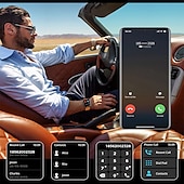 お買い得  スマートウォッチ-スマートウォッチ 1.95インチ スマートウォッチ フィットネス ランニングウォッチ Bluetooth 歩数計 通話リマインダー 心拍数モニター Android iOS対応 女性 男性 ハンズフリー通話 メディアコントロール メッセージリマインダー