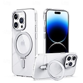 お買い得  iPhone用ケース-電話 ケース 用途 iPhone 16 Pro Max プラス iPhone 15 プロマックスプラス iPhone 14 13 12 11 Pro Max Plus iPhone 14 Pro Max iPhone 13 12 11 Pro Max バックカバー スタンド付き 磁石バックル ワイヤレス充電をサポート レトロ風 TPU アクリル