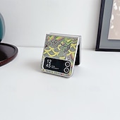 お買い得  サムスン用ケース-電話 ケース 用途 Zフリップ6 Z Flip 5 Z Flip 4 バックカバー スタンド付き 耐衝撃 レトロ風 繊維 PC