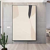 preiswerte Abstrakte Gemälde-Ölgemälde handgemachtes Wabi Sabi Gemälde handgemachte Wandkunst 2er Set beige abstraktes Gemälde auf Leinwand Gemälde ein Paar beige Textur Wandkunst neutrale abstrakte Wandkunst Boho Gemälde