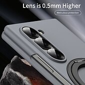baratos Capa Samsung-telefone Capinha Para Dobra Z 7 Dobra Z 6 Z Fold 5 Z Fold 4 Z Fold 3 Capa traseira Com Suporte e protetor de tela Magnética Retro PC Metal