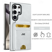 お買い得  サムスン用ケース-電話 ケース 用途 S24 Ultra S24 Plus S24 S23 S23 Ultra S23 Plus バックカバー スタンド付き 磁石バックル カード挿入口 レトロ風 TPU PUレザー