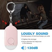 abordables Sensores y alarmas de seguridad-Pequeño llavero de autodefensa con sirena y luz LED SOS recargable de 120 dB que ayuda a los ancianos &amp;Niños Emergencias Ancianos Personas mayores Pacientes discapacitados