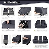 cheap Recliner Chair Cover-Loveseat 3 Seater Burgundy Recliner Covers Cover for Large Reclining Chair Slipcover Seat Reversible Washable Protector with Elastic Adjustable Straps for Kids Pets