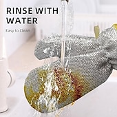 cheap Cleaning Supplies-Housework Cleaning Gloves Steel Wire Ball Dish Washing Gloves Kitchen Dishcloth Dishwashing Cleaning Cloth Cleaning Tools