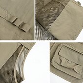 preiswerte Westen-Herren Weste für Wanderer Wander-Fleeceweste Ärmellos Weste Außen Atmungsaktiv Komfortabel Tasche Polyester Schwarz Armeegrün Rot Jagd Angeln Klettern