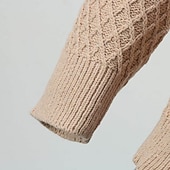 cheap Men&#039;s Cardigan Sweater-Men&#039;s Cardigan Sweater Knit Sweater Cable Knit Regular Button Up Side Pockets Solid Color Collar Fashion Classic Daily Wear Date Clothing Apparel Fall &amp; Winter Beige M L XL