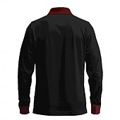 クリスマス 男性用 サンタクロース ルドルフ ポロシャツ ゴルフポロシャツ 長袖 ポロシャツ カラー カジュアル リゾート バケーション 日常着 3Dプリント ボタン 春 秋冬 ブラック お買い得  サンタクロースの衣装-クリスマス 男性用 サンタクロース ルドルフ ポロシャツ ゴルフポロシャツ 長袖 ポロシャツ カラー カジュアル リゾート バケーション 日常着 3Dプリント ボタン 春 秋冬 ブラック