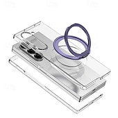 cheap Samsung Cases-Phone Case For Samsung Galaxy Z Fold 6 Back Cover with Stand Holder Transparent Support Wireless Charging PC