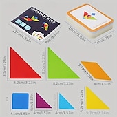 voordelige Legpuzzels-Educatieve houten legpuzzel met 60 stukjes voor kinderen die geometrie, wiskunde en meer leren - perfect cadeau voor Halloween en Kerstmis