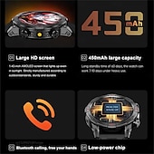 cheap Smartwatch-KC86 Smart Watch 1.43 AMOLED Screen 1ATM Waterproof Compass Altitude Barometer LED Flashlight Sports Watch