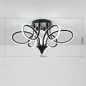 cheap Dimmable Ceiling Lights-Nordic Style Ceiling Light Dimmable Lustre 6 Lights Chandelier Flower Design LED Ceiling Light Ceiling Lamp 220-240V