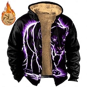 baratos moletons 3d masculinos-Homens Leão Tosão Moletom Moletons Moletom Manga Longa Moletom com capuz Com Capuz Punk Impressão 3D Festa Feriado Streetwear Branco Amarelo Com Cordão Outono Inverno Designer