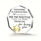 cheap Event &amp; Party Supplies-Octagonal Acrylic Award, Inspirational Quotes Gift for Colleagues, Boss, and Friends, Appreciation Desk Decor, Retirement Keepsake, Office Desk Accessory
