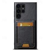 ieftine Carcasă Samsung-telefon Maska Pentru S24 Ultra Plus S23 Ultra Plus S22 Plus Ultra S25 Ultra Capac Spate rezista Loc pentru card Anti Șoc Retro TPU PC PU piele