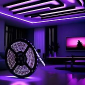 זול פנסי פס עמיד למים-רצועת led רצועת 2 מטר עמיד למים רצועות תאורה LED rgb טיקטוק רצועת תא סוללה aa תיבת סוללה מיני בקר 3 מפתחות מופעל על סוללה רב צבעים