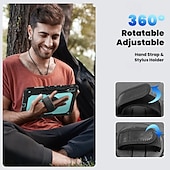 זול כיסוי טאבלט Samsung-לוּחַ כיסויים מכסים ל עבור Samsung Galaxy Tab S9 Plus 12.4&quot; S9 Ultra 14.6&quot; S8 Ultra 14.6&#039;&#039; ידית מחזיק עפרונות רצועת כתף תבנית גאומטרית PC