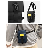 economico Borselli da uomo-borsa a tracolla compatta da uomo con tracolla regolabile e dettaglio fibbia - borsa a tracolla in stile urbano per viaggi, uscite informali e uso quotidiano