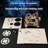 preiswerte Jigsaw-Puzzle-3D-Holzpuzzle - mechanische Trackbälle zum Selbermachen, pädagogisches Denkspiel für Erwachsene, Khaki