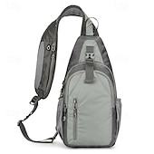 cheap Backpacks &amp; Bags-/ Hiking Sling Backpack Zipper Multi Pocket Rain Waterproof Anatomic Design Wearable Durable Outdoor Hiking Camping Military Nylon Black Army Green Blue