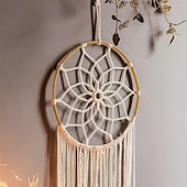 preiswerte Wand-Dekor-Traumfänger zum Aufhängen an der Wand, gewebter Traumfänger für die Wand, handgefertigt, Boho-Traumfänger, Quasten, Dekoration, Heimdekoration, Kunsthandwerk