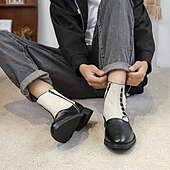 abordables Bottes habillées-bottines à boutons en similicuir bicolore pour hommes – bottines de style victorien vintage pour occasions formelles et décontractées
