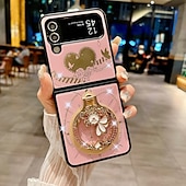 お買い得  サムスン用ケース-電話 ケース 用途 Zフリップ6 Z Flip 5 Z Flip 4 Z Flip 3 バックカバー スタンド付き 磁石バックル ワイヤレス充電をサポート レトロ風 TPU PC