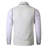 abordables Gilet pull-Homme Pull Gilet Pull Robe pull Gilet Pull en tricot A côtes Tricot torsadé Tricoter Normal Tricoté Plein Col V Mode Décontractées Usage quotidien Rendez-vous Vêtement Tenue Automne hiver Noir Blanche