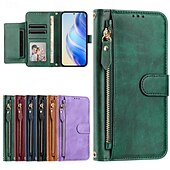 Недорогие Чехлы для iPhone-Чехол для iPhone 16 Pro Max Plus iPhone 15 Pro Max Plus iPhone 14 13 12 11 Pro Max Plus X XR XS бумажник с подставкой молния полная защита тела ретро TPU PU кожа