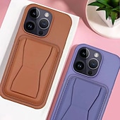 cheap iPhone Cases-Phone Case For iPhone 16 Pro Max Plus iPhone 15 Pro Max Plus iPhone 14 13 12 11 Pro Max Plus iPhone 14 Pro Max iPhone 13 12 11 Pro Max Back Cover with Stand Holder Card Slot Shockproof Retro TPU PU