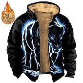 baratos moletons 3d masculinos-Homens Leão Tosão Moletom Moletons Moletom Manga Longa Moletom com capuz Com Capuz Punk Impressão 3D Festa Feriado Streetwear Branco Amarelo Com Cordão Outono Inverno Designer