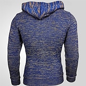 abordables Pull col rond-Homme Pull Pull en tricot A côtes Tricoter Normal Demi-zip Tricoté Bloc de couleur Capuche Mode basique Usage quotidien Rendez-vous Vêtement Tenue Automne hiver Noir Jaune S M L