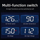 halpa Pystynäytöt-auton hud head up näyttö auton kannettava nopeusmittari auton yleishud obd-kaapelilla nopeusmittari moottorin rpm varoitus kilometrimittaus kaikki yhdessä