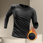 baratos Camisetas e Regatas de Corrida-Homens Camiseta de Corrida Camisetas Compressão Manga Longa Camiseta Casual Roupa Esportiva Outono Respirável Secagem Rápida Treino de Ginástica Corrida Caminhada Roupa de esporte Roupas Esportivas