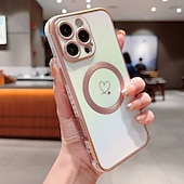 お買い得  iPhone用ケース-電話 ケース 用途 iPhone 16 Pro Max プラス iPhone 15 プロマックスプラス iPhone 14 13 12 Pro Max Plus iPhone 14 Pro Max iPhone 13 12 Pro Max バックカバー 磁石バックル ワイヤレス充電をサポート 耐衝撃 レトロ風 TPU 仕上げ