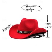 olcso Fedora kalap-Férfi Kentucky Derby Hat Szalmakalap Cowboy kalap Fedora Trilby kalap Fekete Bor Gyapjú Régies stílus Divat 18. század Texas állam Napi Témakör Egyszínű / Sima szín Fényvédő Szerepjáték