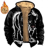 baratos moletons 3d masculinos-Homens Leão Tosão Moletom Moletons Moletom Manga Longa Moletom com capuz Com Capuz Punk Impressão 3D Festa Feriado Streetwear Branco Amarelo Com Cordão Outono Inverno Designer