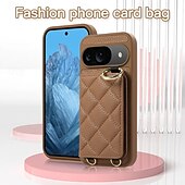 お買い得  その他のスマホケース-電話 ケース 用途 ピクセル9プロ ピクセル9プロXL Pixel 8 Pro Pixel 8 ピクセル9 バックカバー スタンド付き ストラップ付き カード挿入口 レトロ風 TPU PUレザー