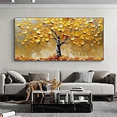 preiswerte Landschaftsgemälde-handgefertigte abstrakte goldene Baumgemälde auf Leinwand handgemalt reich strukturierte Acrylmalerei moderne Ölgemälde Wandkunst handgemaltes Kunstwerk Ölgemälde für Wohnzimmer Wanddekoration