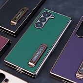 economico Cover Samsung-telefono Custodia Per Piegatura a Z 7 Z Fold 6 Z Fold 5 Z Fold 4 Z Fold 3 Custodia Portafoglio con Supporto Resistente agli urti Retrò Placcatura Pelle PU
