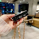 Недорогие Чехлы для Samsung-телефон Кейс для Назначение Z-флип 6 Z Flip 5 Z Flip 4 Z Flip 3 Кейс на заднюю панель с ремешком Защита от удара Ретро текстильный ТПУ