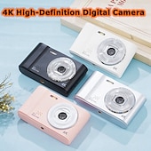 cheap Digital Camera-4K Digital Camera Point and Shoot Photography Travel Selfie Camara 2.4inch Screen Entry-Level Gift Compact Digicam Selfie Mini Retro Cam