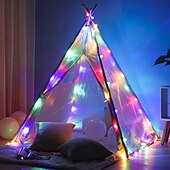 economico Striscie luci ad energia solare-10m Fili luminosi 100 LED Bianco caldo Bianco Multicolore Luci di stringa creative Feste All&#039;aperto Impermeabile Ad energia solare