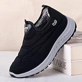 baratos Ténis para Homem-Sapatos de inverno masculinos impermeáveis e sem cadarço com forro de pelúcia e sola antiderrapante – tênis quentes para caminhadas ao ar livre