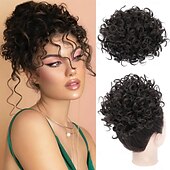 economico Chignon-Chignon Chignon Con clip Capelli sintetici Pezzo di capelli Estensione capelli Riccio Feste Giornaliero Da tutti i giorni Marrone scuro Nero Biondo