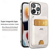 お買い得  iPhone用ケース-電話 ケース 用途 iPhone 16 Pro Max プラス iPhone 15 プロマックスプラス iPhone 14 13 12 Pro Max Plus iPhone 14 Pro Max iPhone 13 12 Pro Max バックカバー スタンド付き 磁石バックル ワイヤレス充電をサポート レトロ風 TPU PUレザー